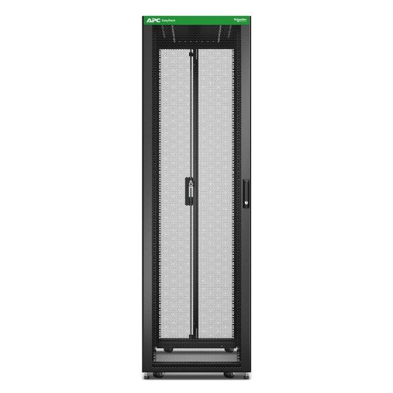 APC Easy Rack Flatpack, 600mm/42HE/1000mm, mit Dach, Seitenwand, Rollen, Füße, 4 Halterungen, ohne Boden, schwarz, 2 image