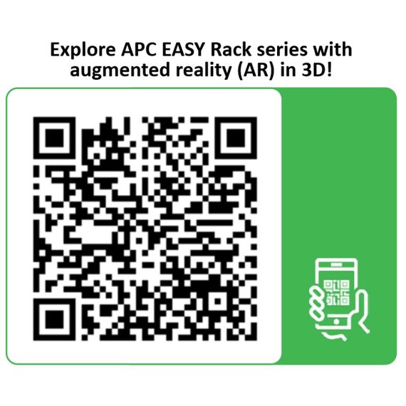 APC Easy Rack Flatpack, 600mm/42HE/1000mm, mit Dach, Seitenwand, Rollen, Füße, 4 Halterungen, ohne Boden, schwarz, 5 image