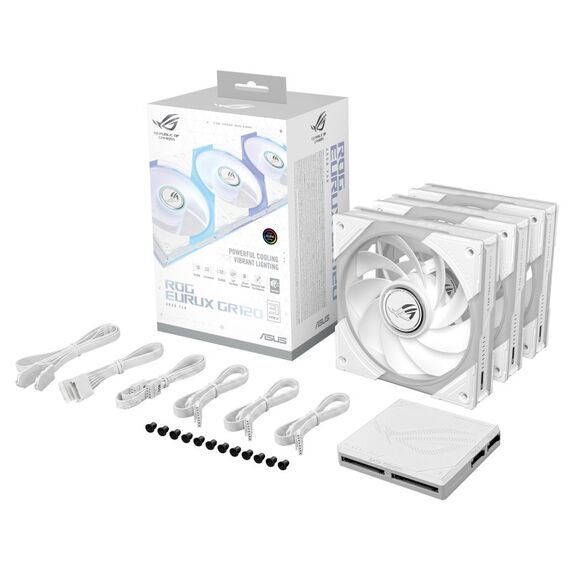ASUS ROG Eurux GR120 ARGB Reverse Fan White Edition - Triple Pack Computergehäuse Ventilator 12 cm Weiß 3 Stück(e), Farbe: Weiß, 14 image