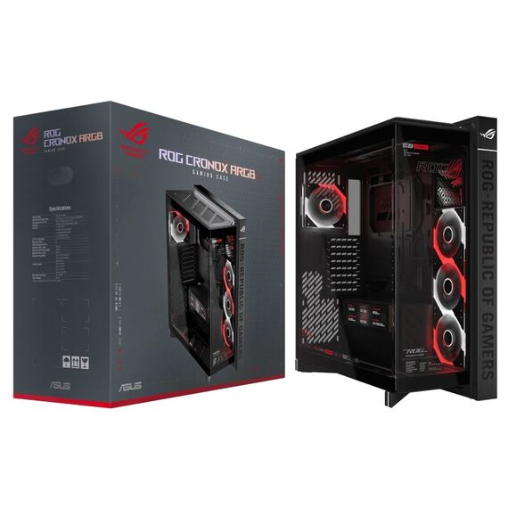 ASUS ROG CRONOX GR801 CURVE TG ARGB BLACK Midi Tower Schwarz, Farbe: Schwarz, 14 image