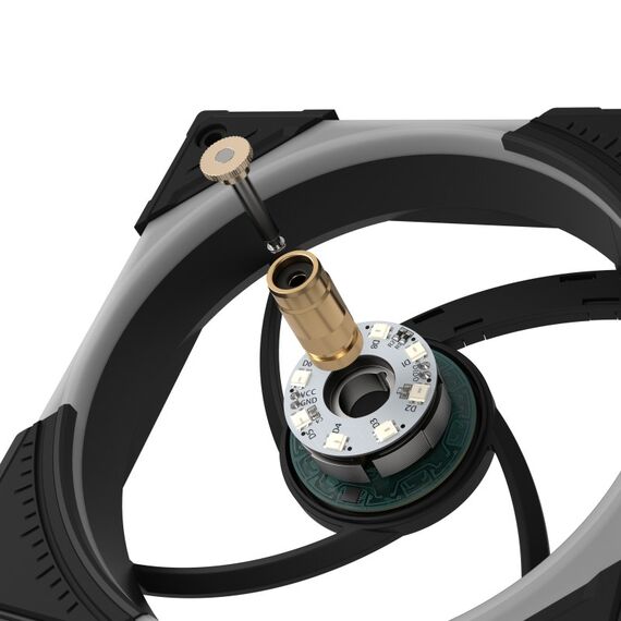 ASUS ROG Eurux GR120 ARGB Reverse Fan - Single Pack Computergehäuse Ventilator 12 cm Schwarz, Weiß 1 Stück(e), Farbe: Schwarz, Weiß, 7 image