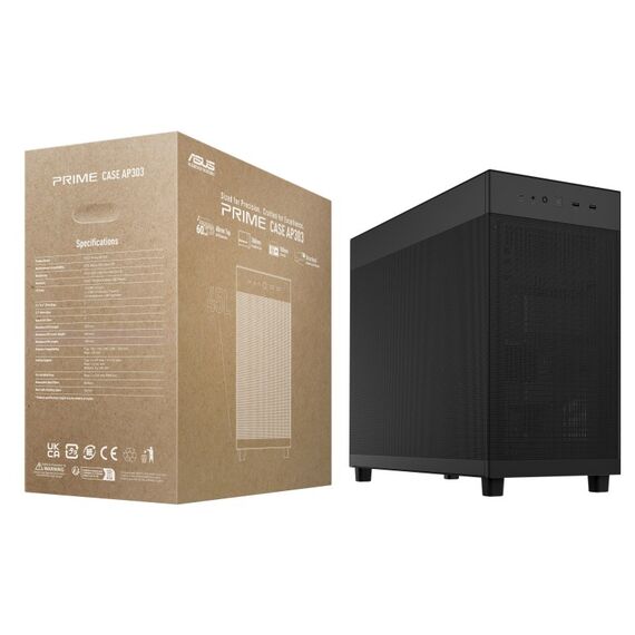 ASUS Prime AP303 Mesh Midi Tower Schwarz, Farbe: Schwarz, 7 image