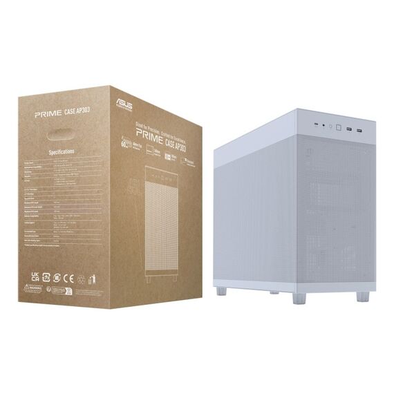 ASUS PRIME AP303 Mesh Midi Tower Weiß, Farbe: Weiß, 8 image