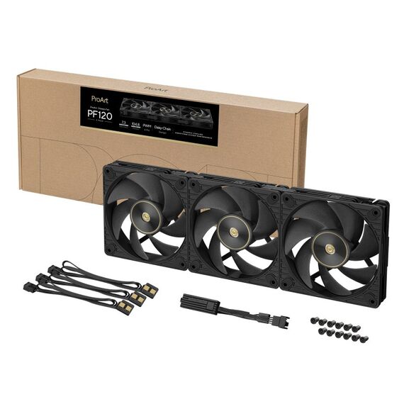 ASUS ProArt PF120 Fan PWM Black 3in1 Computergehäuse Ventilator 12 cm Schwarz 3 Stück(e), 9 image
