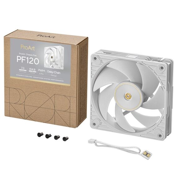 ASUS ProArt PF120 Fan PWM White Computergehäuse Ventilator 12 cm Weiß 1 Stück(e), 6 image