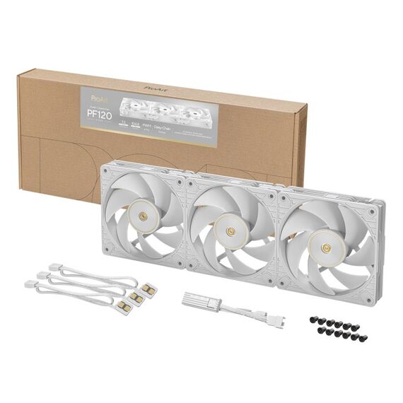ASUS ProArt PF120 Fan PWM White 3in1 Computergehäuse Ventilator 12 cm Weiß 3 Stück(e), 10 image