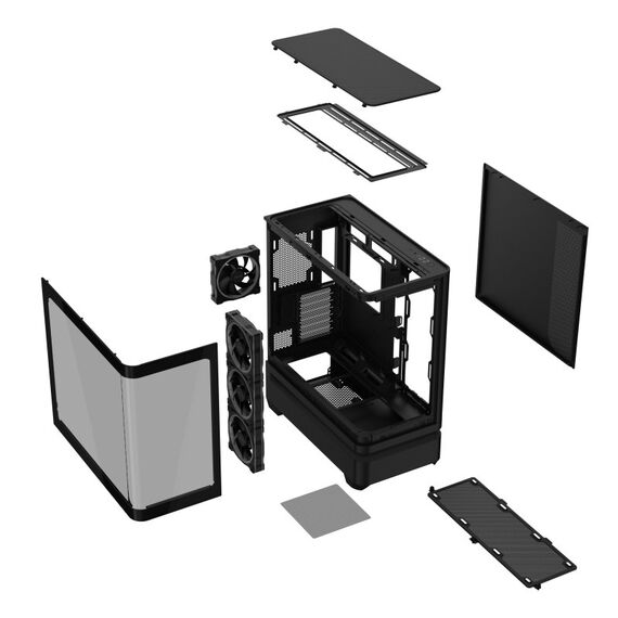 ASUS PRIME AP304 TG ARGB BLACK Schwarz, Farbe: Schwarz, 4 image