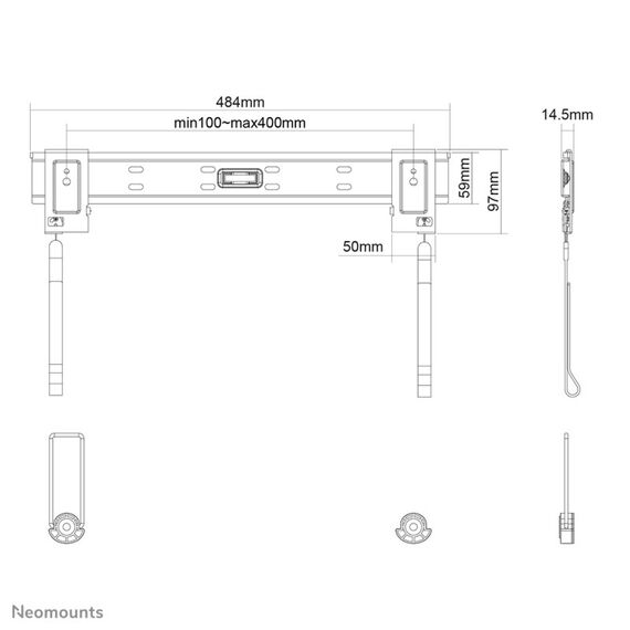Neomounts PLASMA-W840 TV-Wandhalterung 23-52" - fest, 3 image