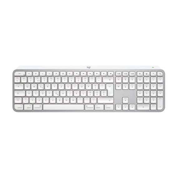 Logitech MX Keys S for Mac Tastatur Büro RF Wireless + Bluetooth QWERTZ Schweiz Aluminium, Weiß