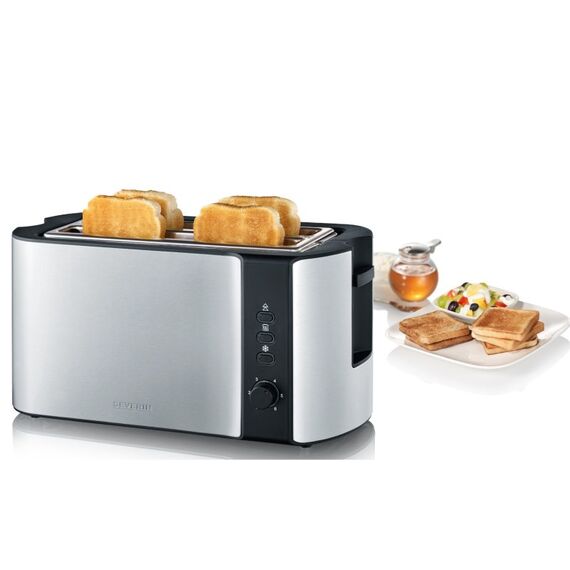 Severin AT 2590 Toaster 2 Scheibe(n) 1400 W Schwarz, Silber, 3 image