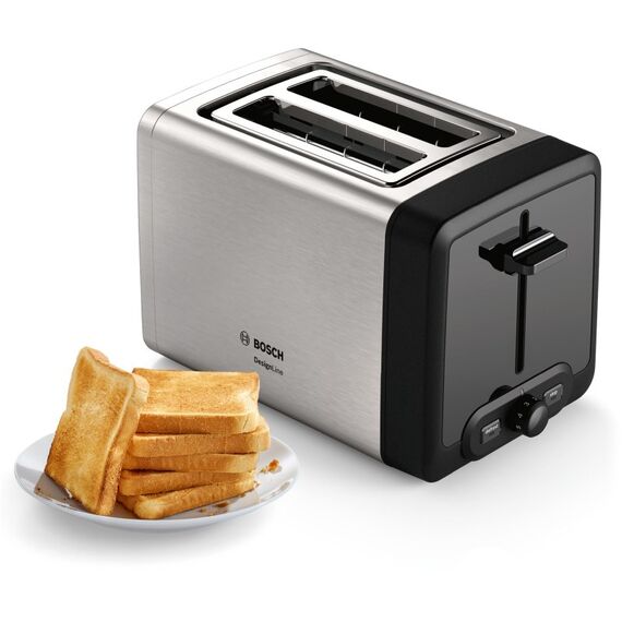 Bosch TAT4P420DE Toaster 2 Scheibe(n) 970 W Schwarz, Silber, 2 image