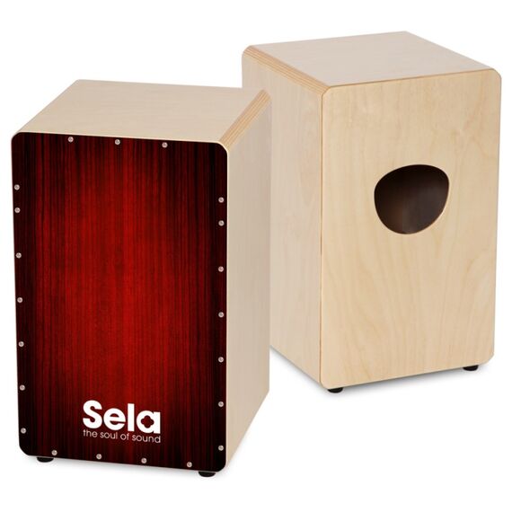 Sela SE-050 Cajón-Trommel Rot, Holz