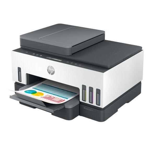 HP Smart Tank 7307 Wireless All-in-One Farbe Drucker, Up to 2 Years of ink included; Two-sided printing; Copier, Scanner, 7 image