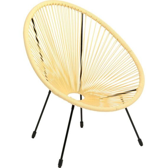 KARE Acapulco Gartenstuhl Netz-Sitz Netz-Rückenlehne Polyethylen, Stahl Gelb, 4 image