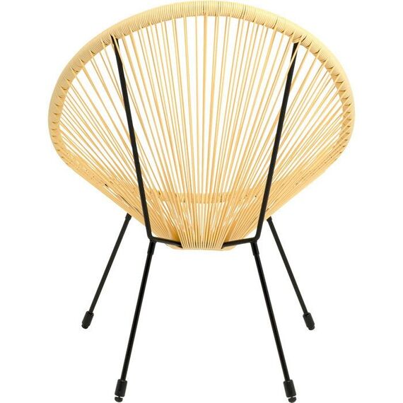 KARE Acapulco Gartenstuhl Netz-Sitz Netz-Rückenlehne Polyethylen, Stahl Gelb, 6 image