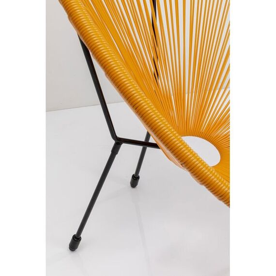 KARE Acapulco Gartenstuhl Netz-Sitz Netz-Rückenlehne Polyethylen, Stahl Orange, 7 image