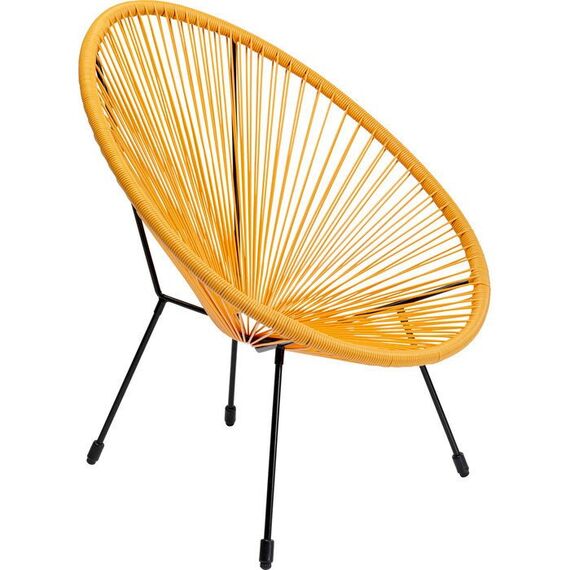 KARE Acapulco Gartenstuhl Netz-Sitz Netz-Rückenlehne Polyethylen, Stahl Gelb, 5 image