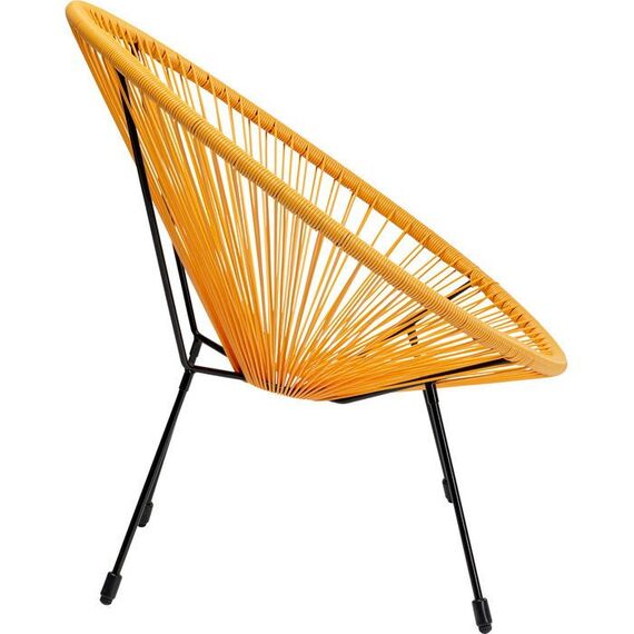 KARE Acapulco Gartenstuhl Netz-Sitz Netz-Rückenlehne Polyethylen, Stahl Gelb, 6 image