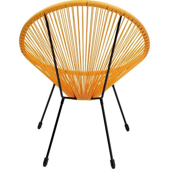 KARE Acapulco Gartenstuhl Netz-Sitz Netz-Rückenlehne Polyethylen, Stahl Gelb, 7 image