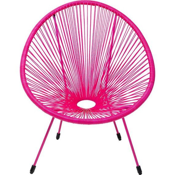 KARE Acapulco Gartenstuhl Netz-Sitz Netz-Rückenlehne Polyethylen, Stahl Pink