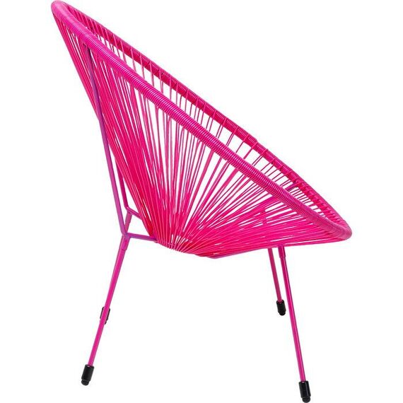 KARE Acapulco Gartenstuhl Netz-Sitz Netz-Rückenlehne Polyethylen, Stahl Pink, 3 image