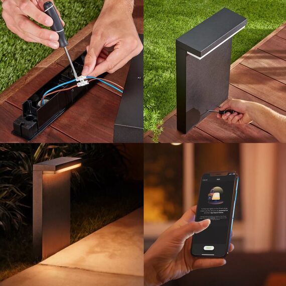 Philips Hue White and Color ambiance Nyro Outdoor Sockelleuchte schwarz, 4 image