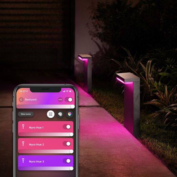 Philips Hue White and Color ambiance Nyro Outdoor Sockelleuchte schwarz, 8 image
