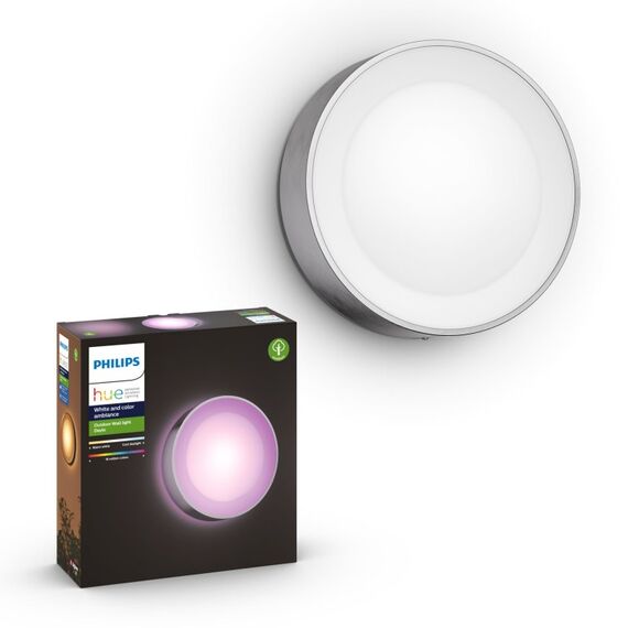 Philips Hue White and Color ambiance Daylo Outdoor Wandleuchte silber, 5 image