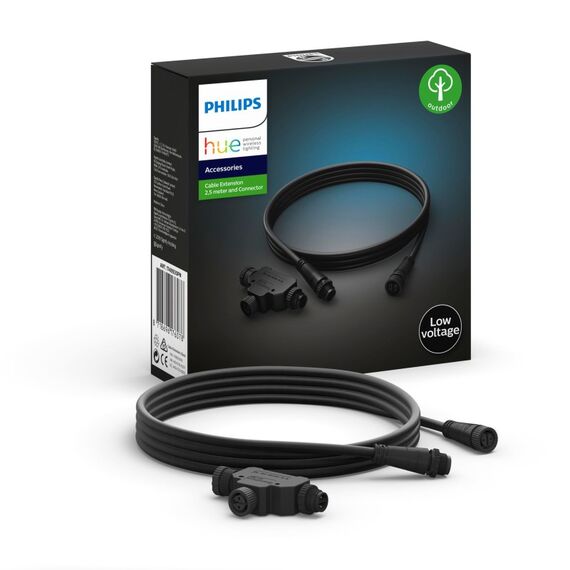 Philips Verlängerungskabel Outdoor 2,5m schwarz + T-Stück, 3 image