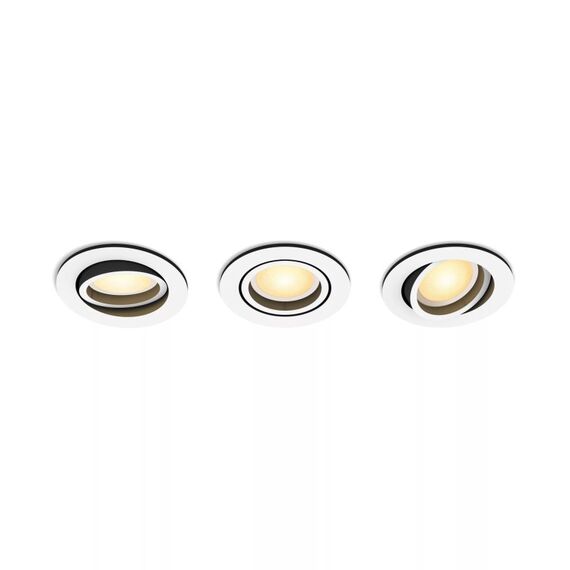 Philips Hue 929003811101 Smart Lighting Intelligenter Einbaustrahler Bluetooth 4,2 W, Farbe: Weiß