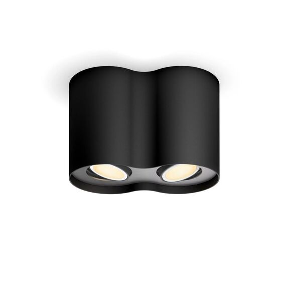 Philips Hue White ambience Pillar Doppelspot, Farbe: Schwarz