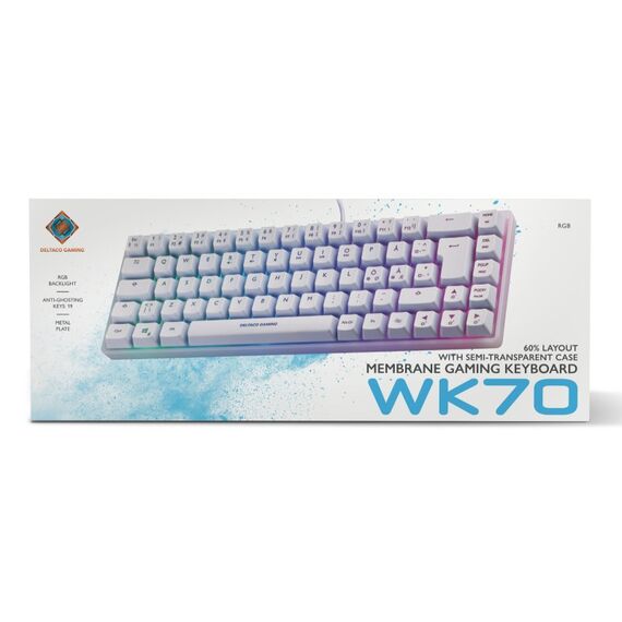 Deltaco Gaming GAM-158-W Tastatur USB QWERTY Nordisch Weiß, 10 image