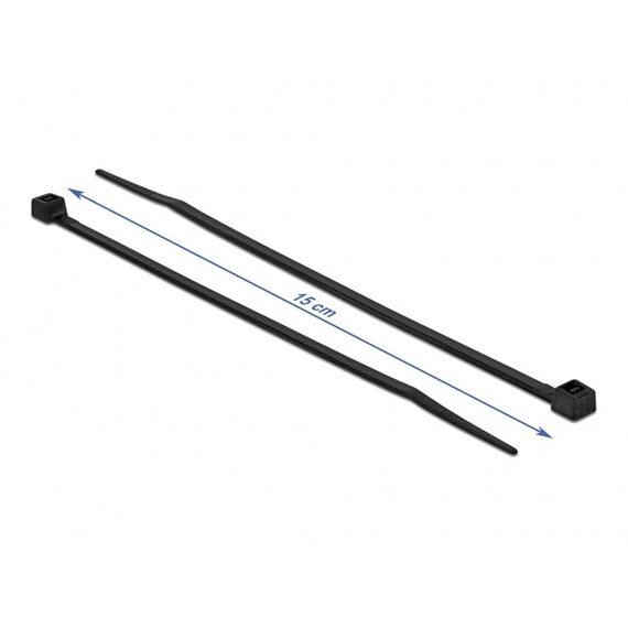 DeLOCK Kabelbinder kälteresistent L 150 x B 3,6 mm schwarz 100 Stück