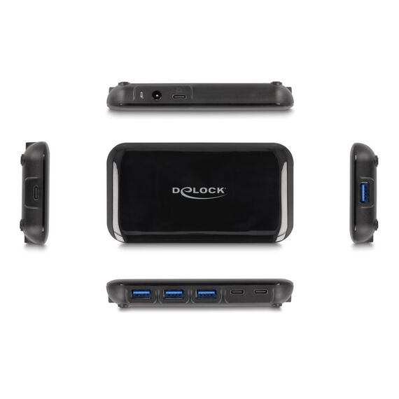 DeLOCK 7 Port USB 3.2 Gen 2 Hub mit 4 USB Typ-A und 3 USB Type-C Ports
