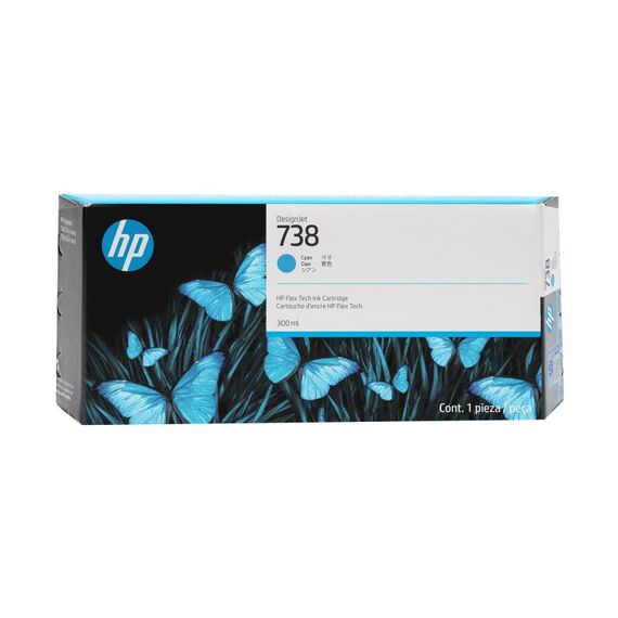 HP 738 DesignJet Druckerpatrone Cyan, 300 ml