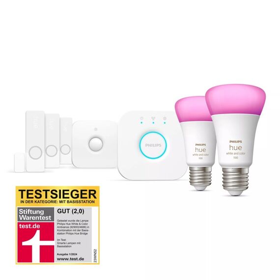 Philips Secure Starter-Set: E27 Lampe A60 2er-Pack 1100 + Kontaktsensoren 3er-Pack weiß + Bewegungsmelder, 3 image