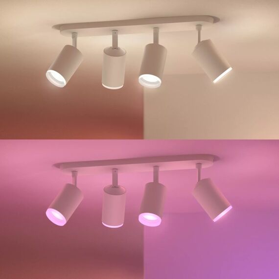Philips Hue White and Color ambiance Fugato 4er-Spot, 3 image