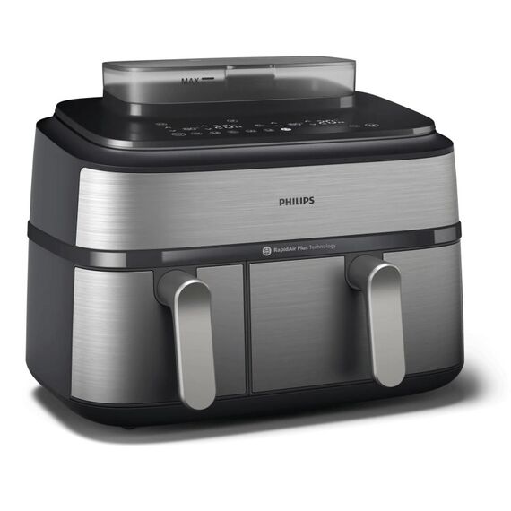 Philips 5000 series NA555/09 Fritteuse Doppel 9 l Eigenständig 2750 W Heißluftfritteuse Silber