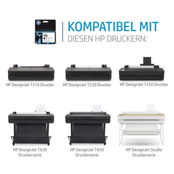HP 712 Cyan DesignJet Druckerpatrone, 29 ml, 2 image