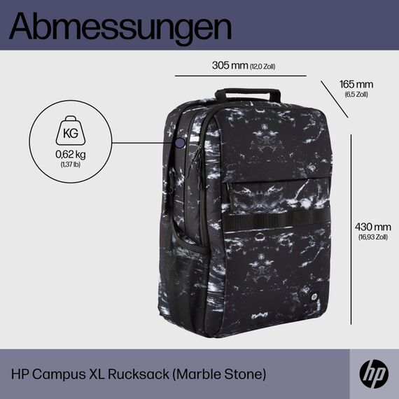 HP Campus XL Rucksack (Marble Stone), 3 image