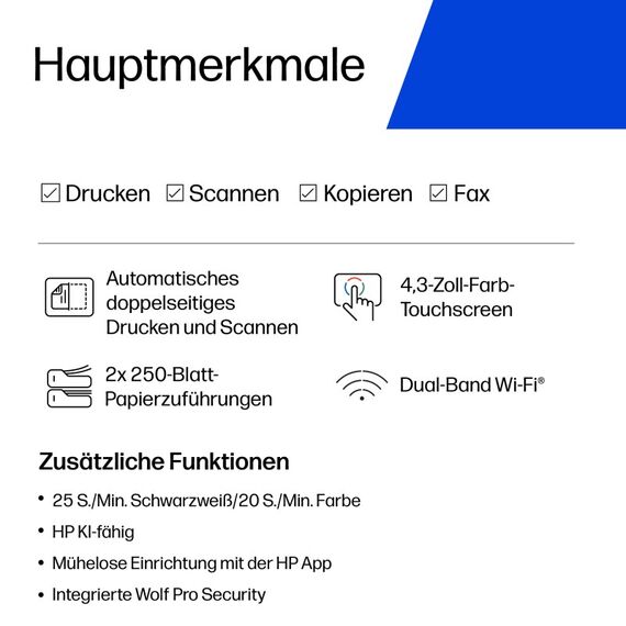 HP OfficeJet Pro 9132e Wireless All-in-One Farbe Drucker, Instant Ink; Beidseitiger Druck, 12 image