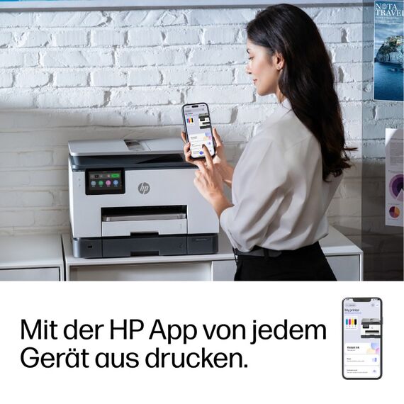 HP OfficeJet Pro 9132e Wireless All-in-One Farbe Drucker, Instant Ink; Beidseitiger Druck, 10 image