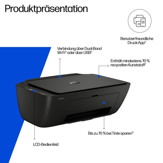 HP DeskJet 2910 Wireless All-in-One Farbe Drucker, Instant Ink, 8 image