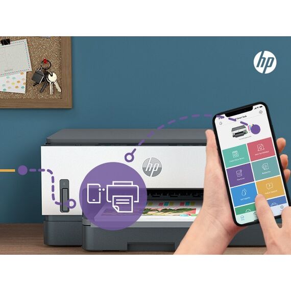 HP Smart Tank 7008 Wireless All-in-One Farbe Drucker, Up to 2 Years of ink included; Two-sided printing; Copier, Scanner, 5 image