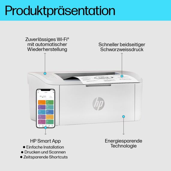 HP LaserJet M110w Wireless Schwarzweiß Drucker, 3 image