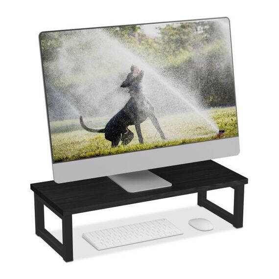 Relaxdays Monitorständer Industrial Design Tisch/Bank Schwarz