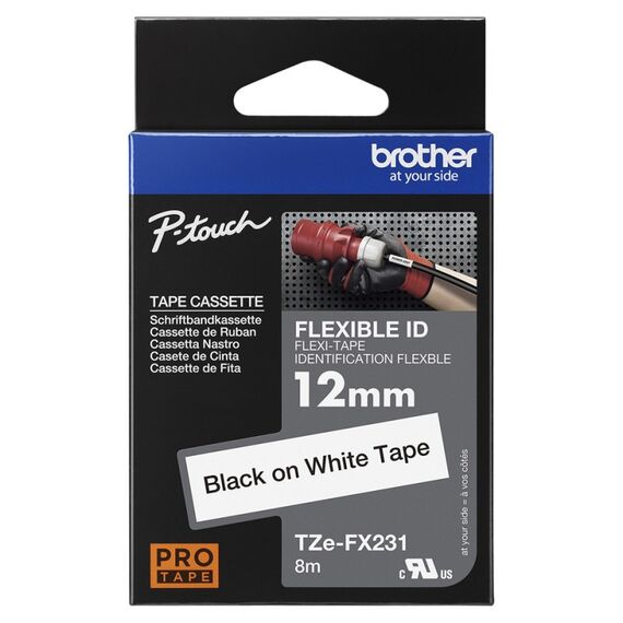 Brother TZE-FX231 Etiketten erstellendes Band Schwarz auf weiss TZ, 3 image