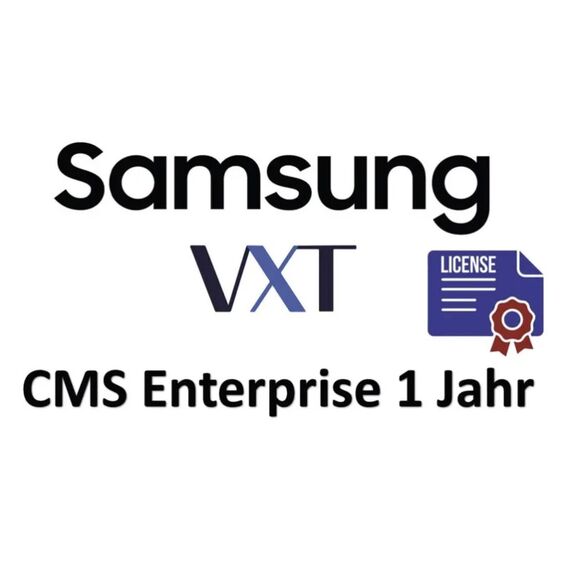 Samsung VXT CMS + RM Enterprise License, 1 Year Kommerziell 1 Lizenz(en) Abonnement 1 Jahr(e)