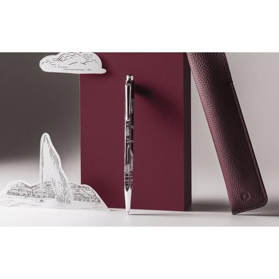 Caran d-Ache Toile de Jouy Schwarz Clip-on-Einziehkugelschreiber Medium 1 Stück(e), 5 image