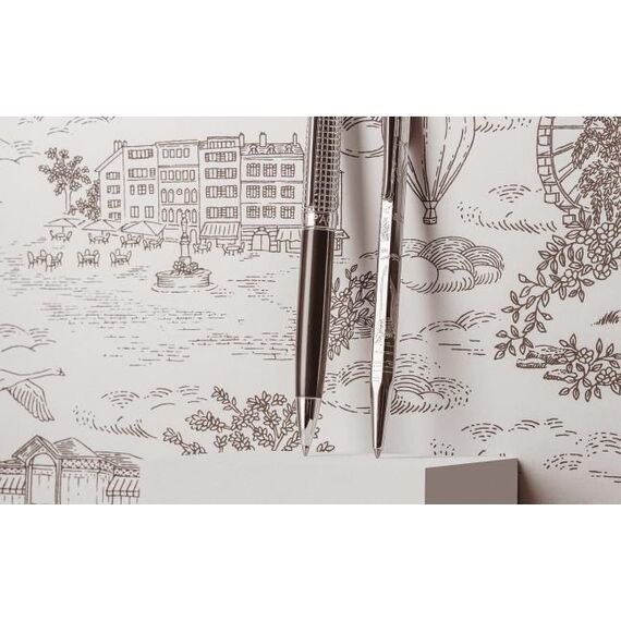 Caran d-Ache Toile de Jouy Schwarz Clip-on-Einziehkugelschreiber Medium 1 Stück(e), 8 image
